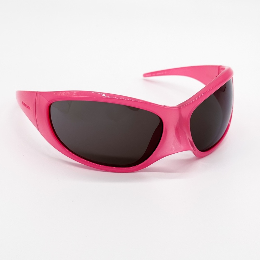 NEW BALENCIAGA BB0252S 002 OVAL PINK GREY WOMEN SUNGLASSES BALENCIAGA - Picture 5 of 14